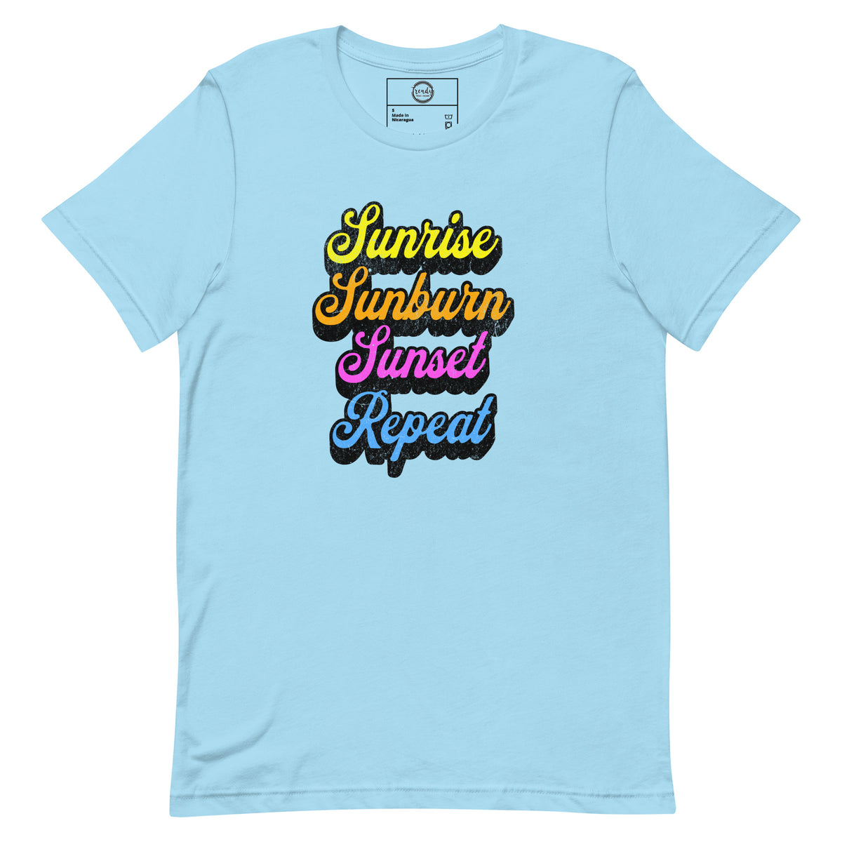 Sunrise, Sunburn, Sunset, Repeat t-shirt