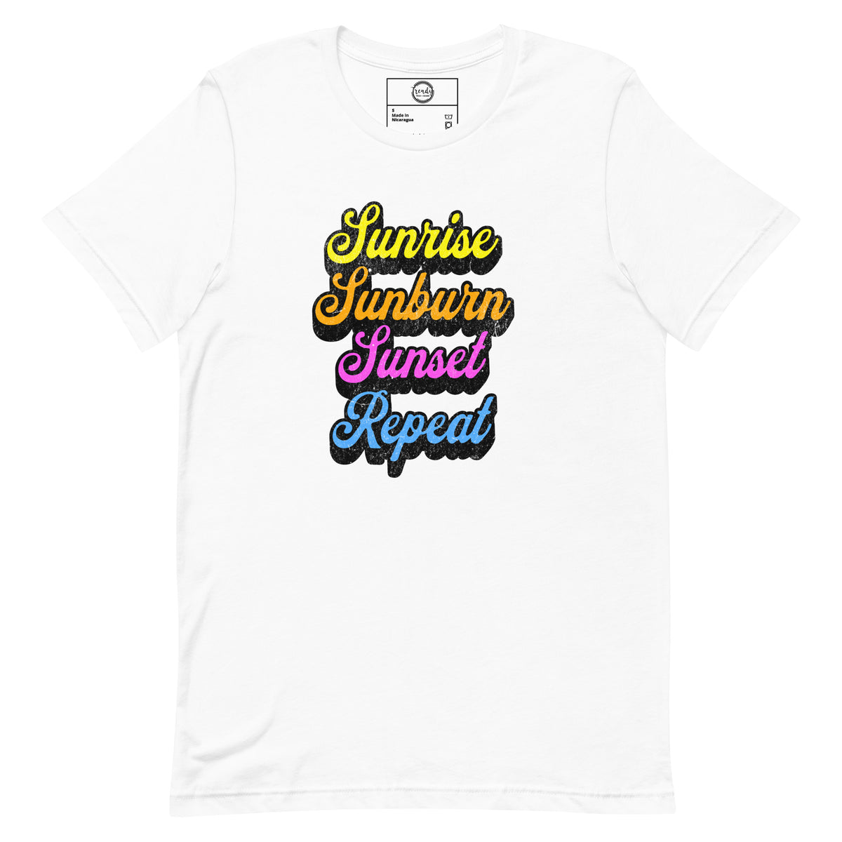 Sunrise, Sunburn, Sunset, Repeat t-shirt